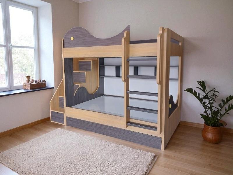 Cách phối hợp màu sắc ga gối cho giường tầng