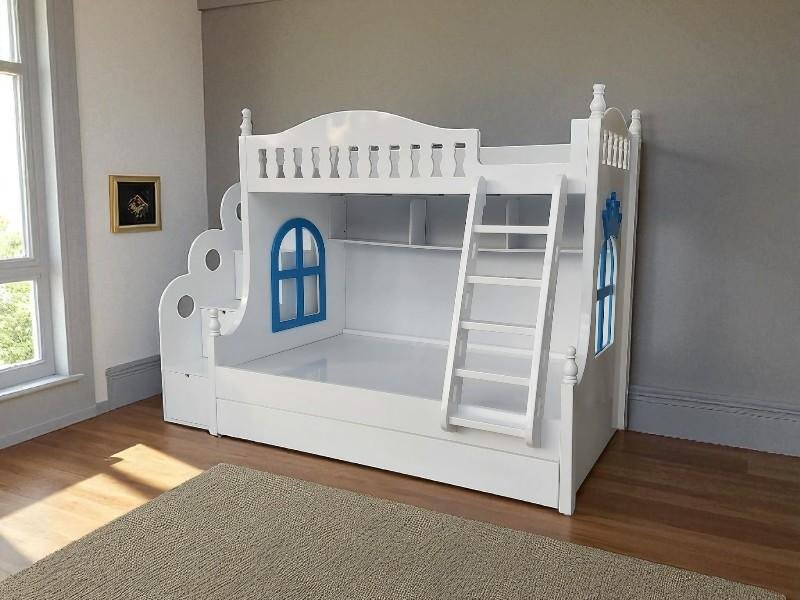 Cách tận dụng gầm giường tầng làm ngăn chứa đồ