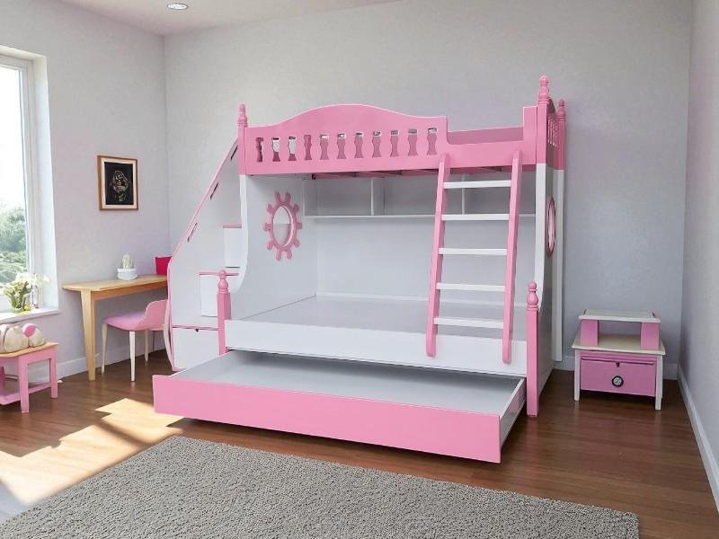 Cách tận dụng gầm giường tầng làm ngăn chứa đồ