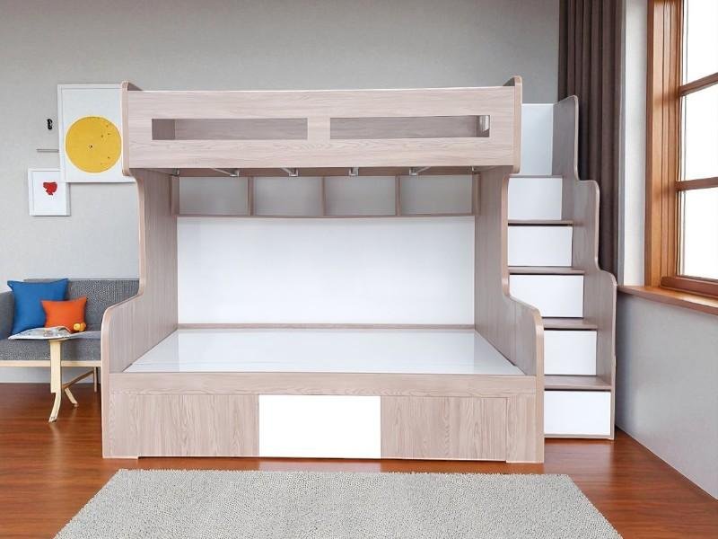 Giá giường 2 tầng gỗ sồi