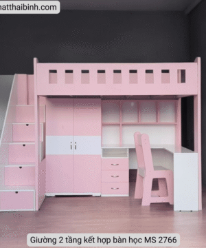 Giường 2 tầng kết hợp bàn học MS 2766