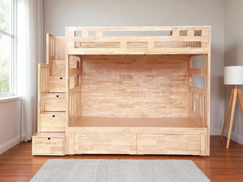 Giường gỗ 2 tầng người lớn