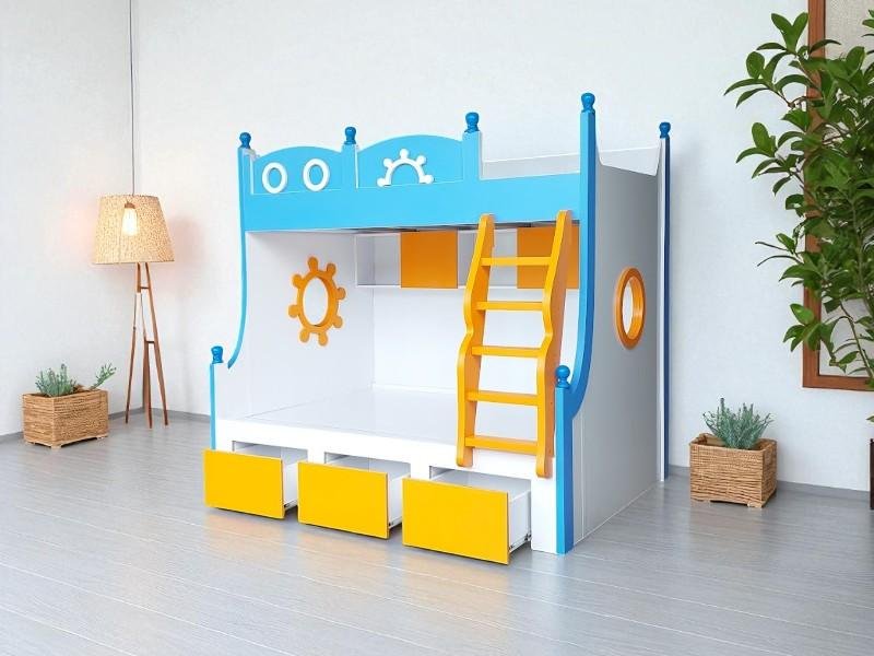 Giường gỗ hai tầng đẹp