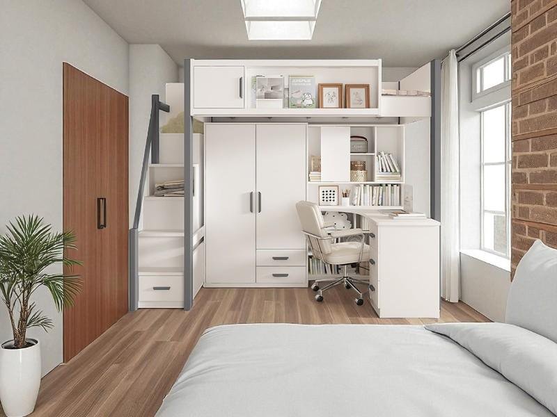 Giường tầng hộp gỗ