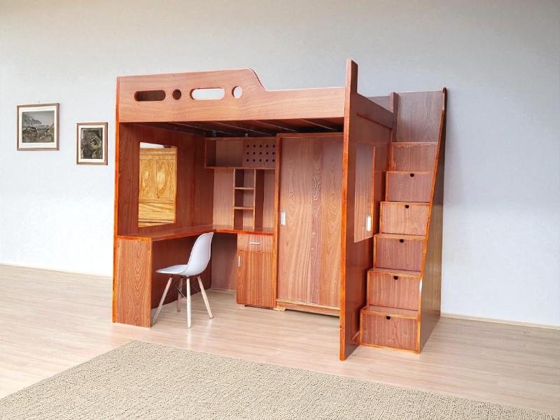 Giường tầng kèm bàn học