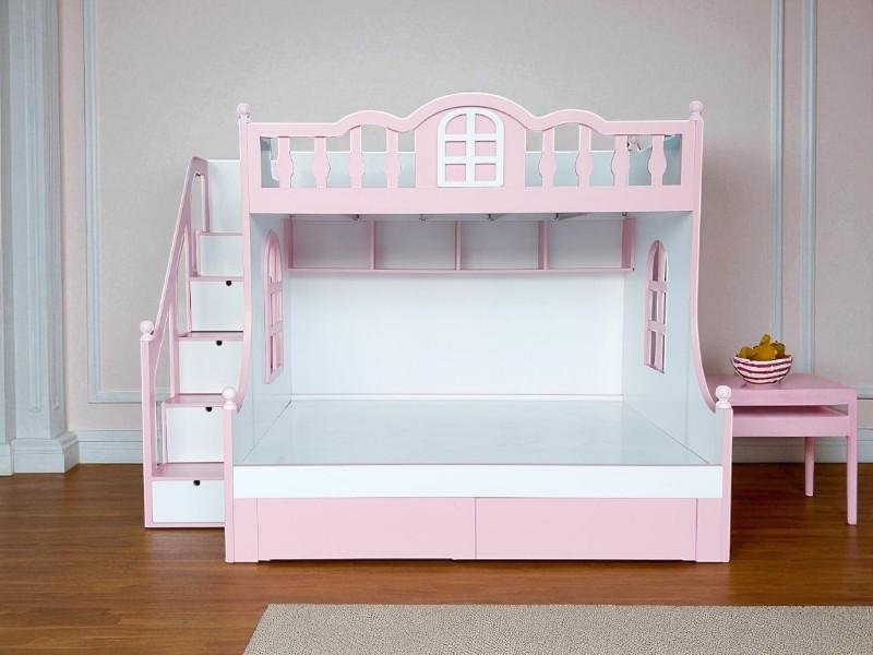 Mẫu giường tầng đôi đẹp dành cho gia đình đông người