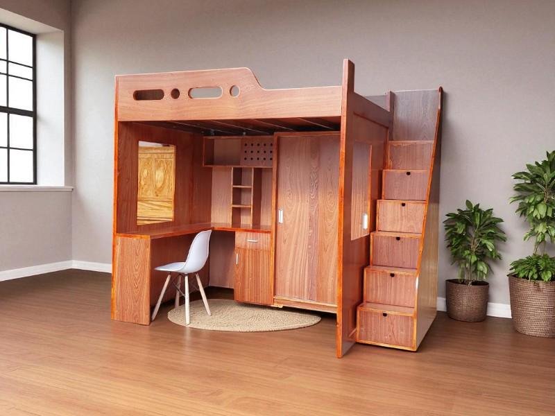 Mẫu giường tầng đôi đẹp dành cho gia đình đông người