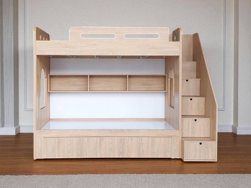 Mẫu giường tầng đôi đẹp dành cho gia đình đông người