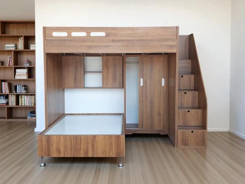 Mẹo nhỏ giúp giường tầng trông rộng rãi hơn