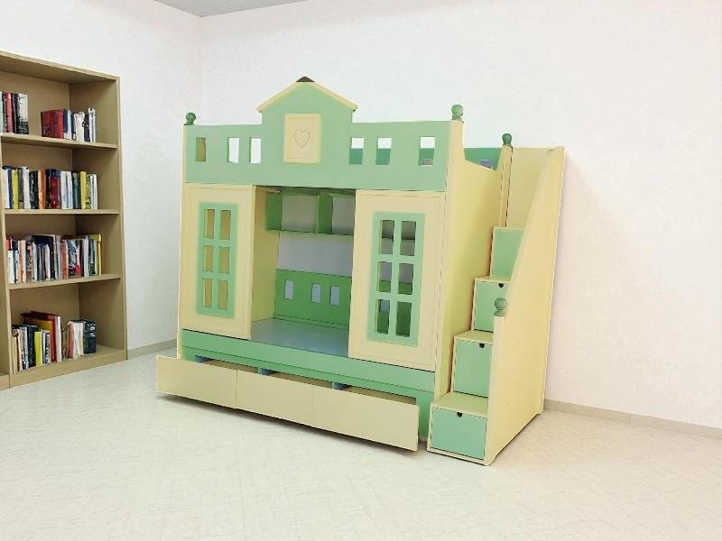 Thiết kế giường tầng gỗ tự nhiên đẹp bền