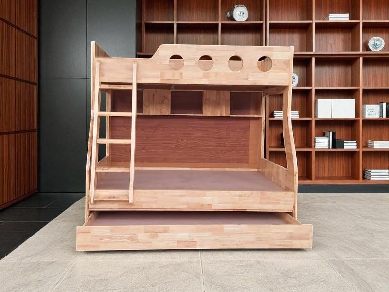 Thiết kế giường tầng gỗ tự nhiên đẹp bền