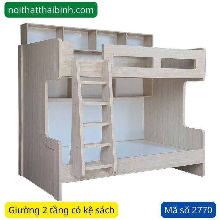 Giường 2 tầng có kệ sách MS 2770