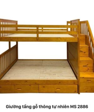 Giường tầng gỗ tự nhiên MS 2886