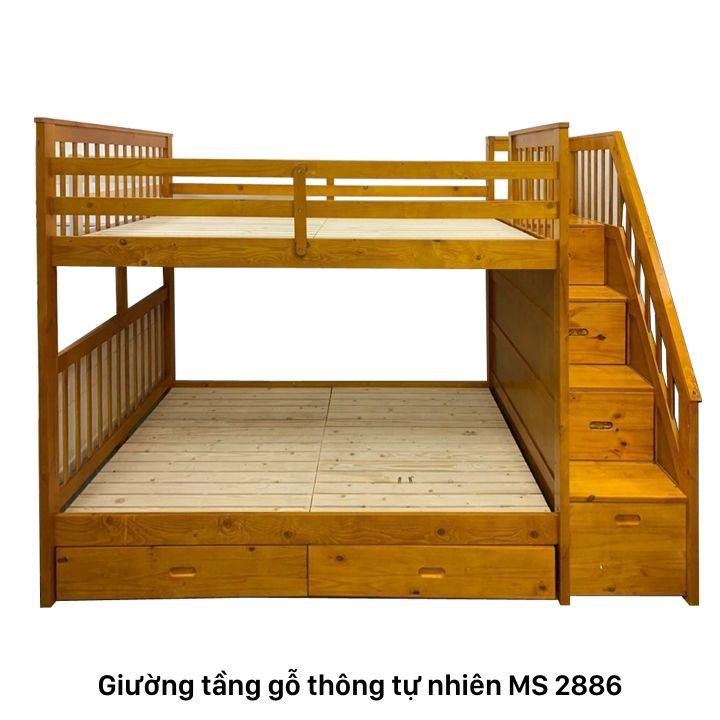 Giường tầng gỗ tự nhiên MS 2886