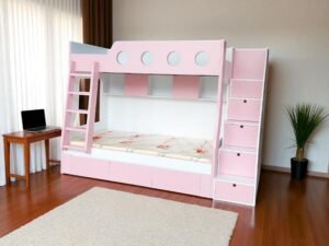 Bước tạo không gian đọc sách trên giường tầng