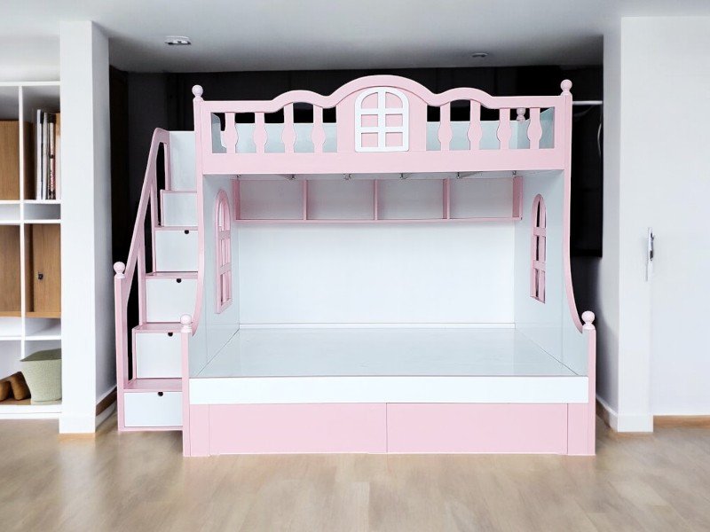 Cách kết hợp giường tầng với tủ quần áo tiện lợi