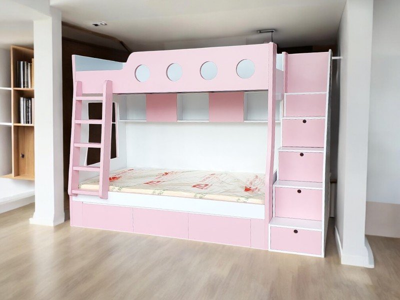 Cách kết hợp giường tầng với tủ quần áo tiện lợi