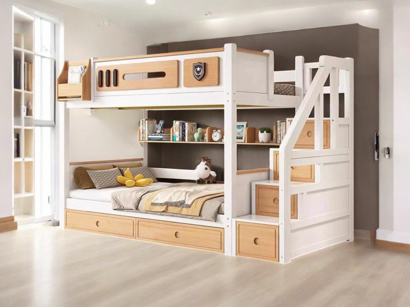 Cách tận dụng không gian trống xung quanh giường tầng