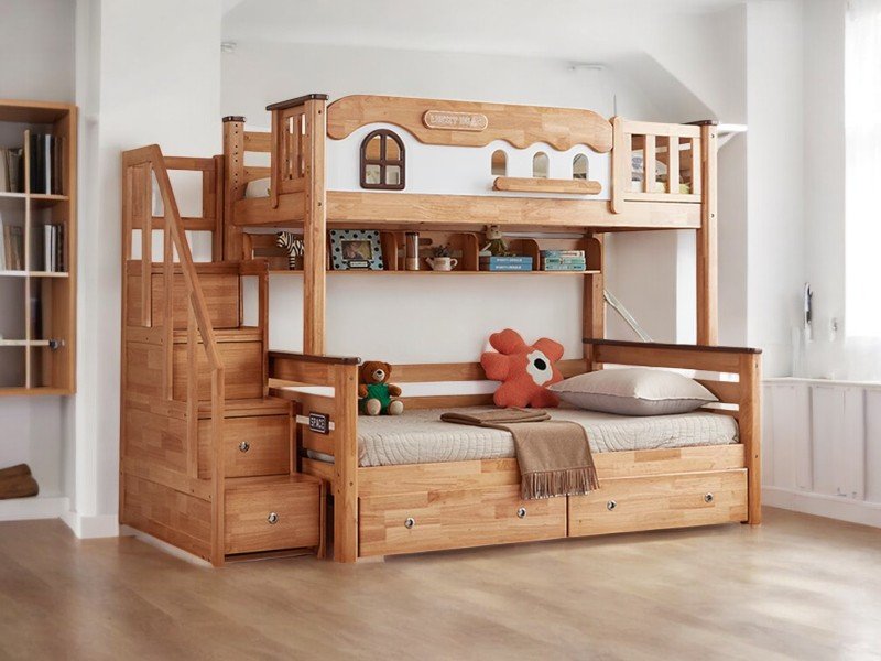 Cách tận dụng không gian trống xung quanh giường tầng