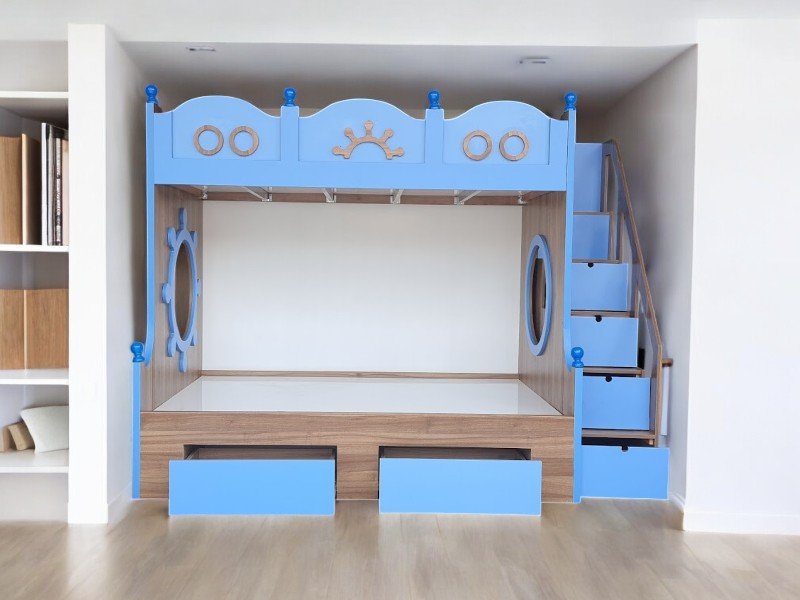 Cách tạo không gian đa chức năng với giường tầng