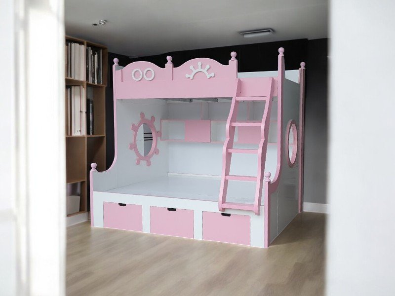 Giường 2 tầng có bàn học