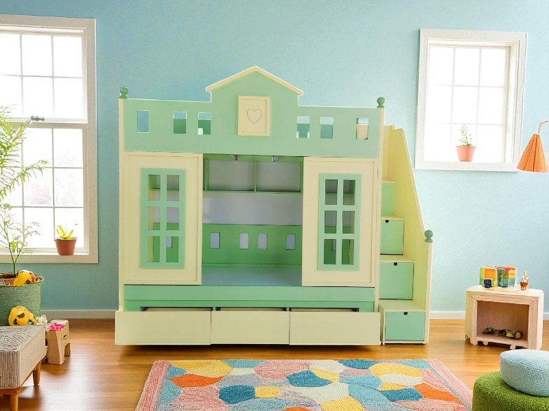 Giường tầng gỗ giá rẻ