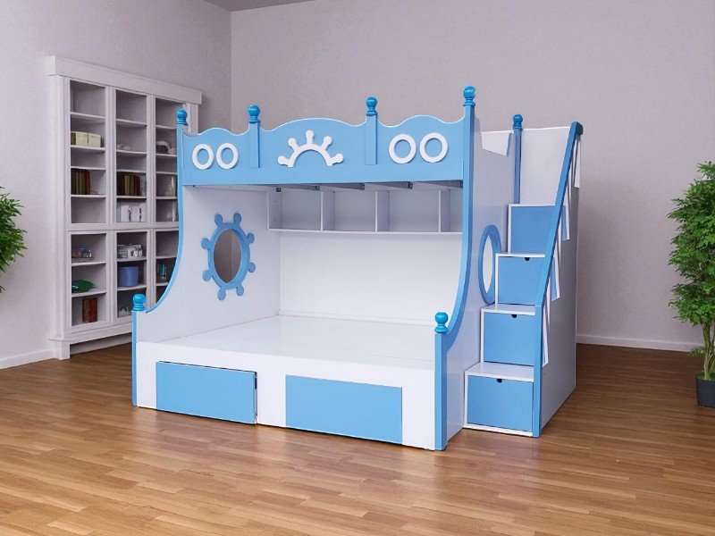 Giường tầng kết hợp bàn làm việc