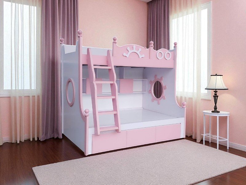 Giường tầng kết hợp bàn làm việc