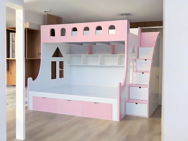 Loại giường tầng đa năng tiết kiệm diện tích tối đa