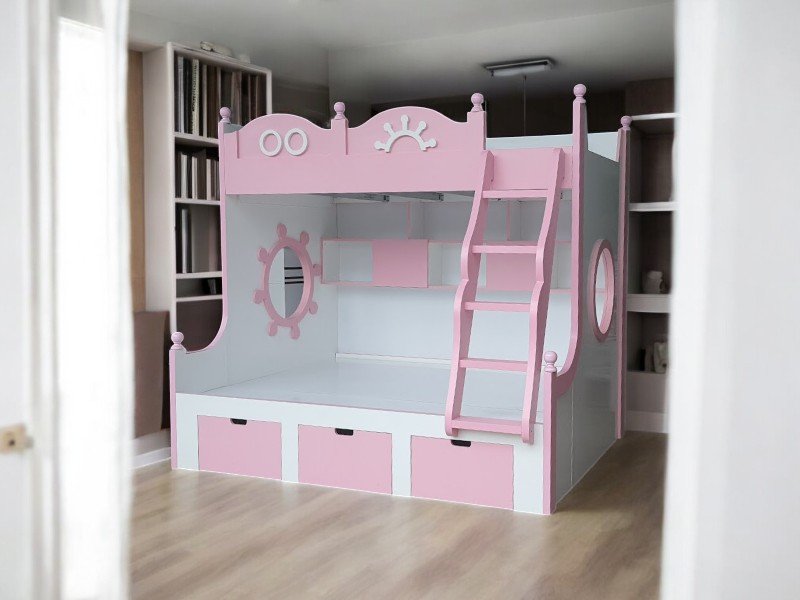 Loại giường tầng đa năng tiết kiệm diện tích tối đa