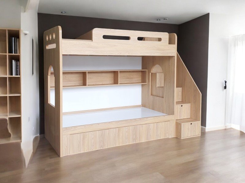 Mẹo trang trí giường tầng mà không tốn nhiều tiền