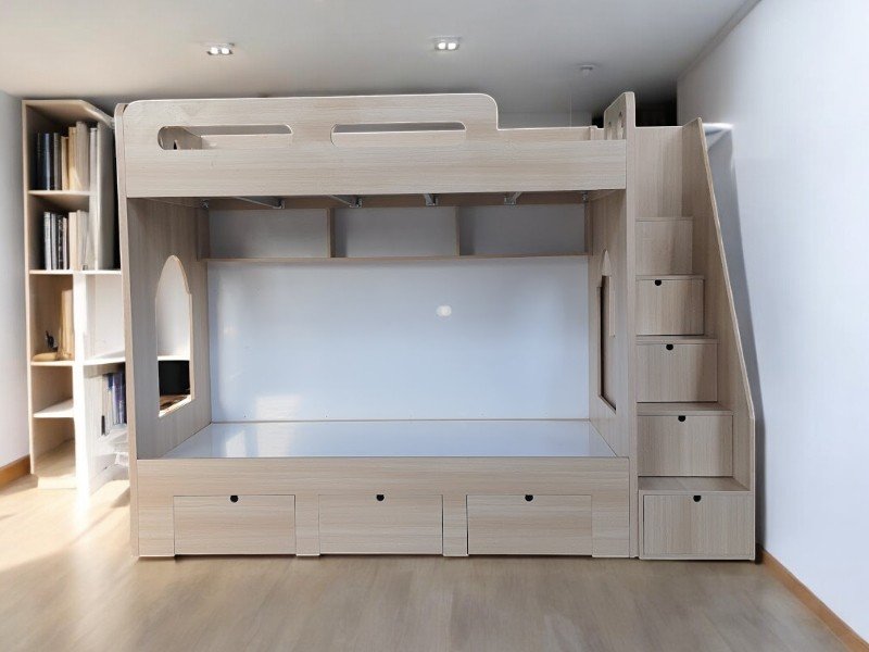 Ý tưởng bố trí đèn led trang trí giường tầng