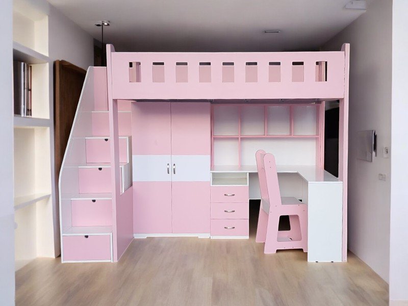 Ý tưởng bố trí đèn led trang trí giường tầng