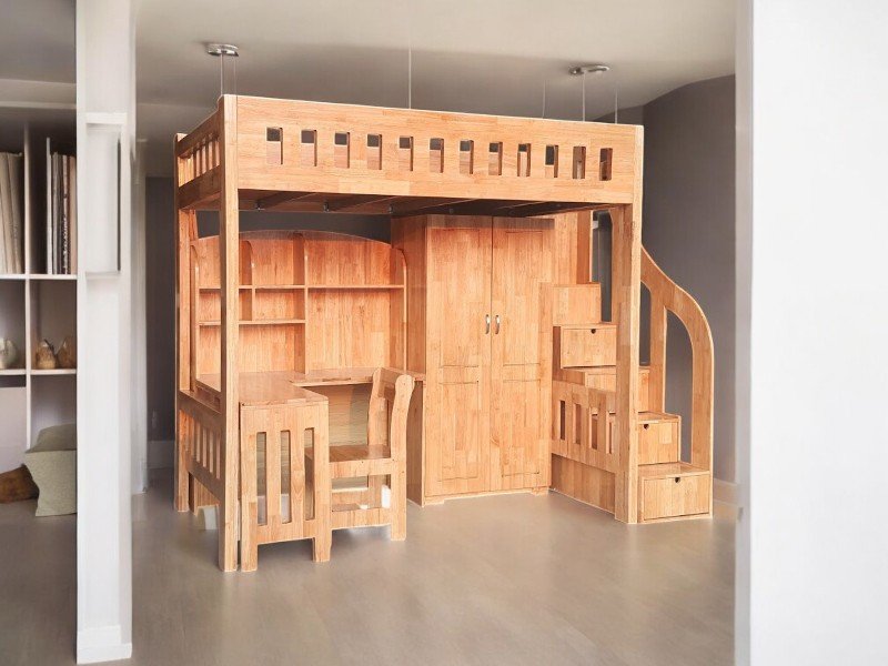 Ý tưởng bố trí đèn led trang trí giường tầng