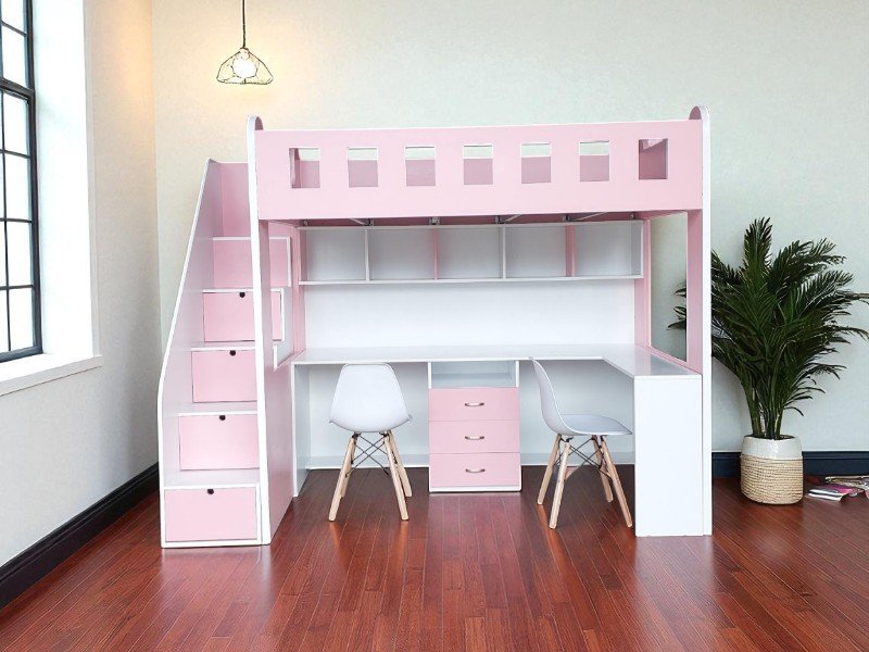 Ý tưởng lưu trữ đồ đạc dưới gầm giường tầng