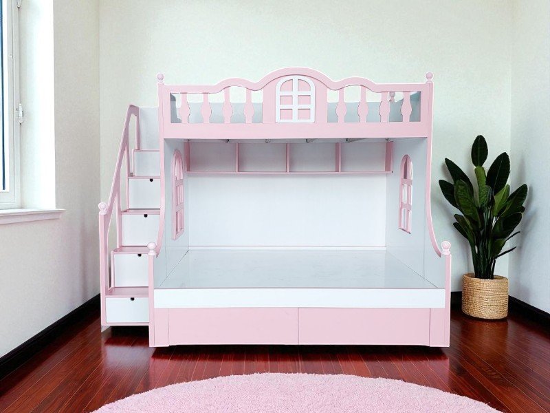 Ý tưởng lưu trữ đồ đạc dưới gầm giường tầng