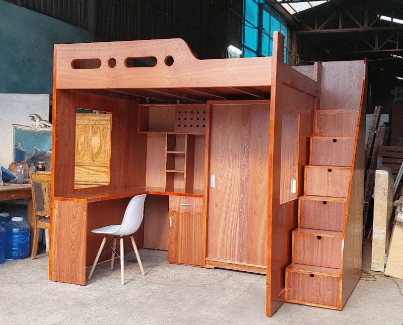 Bảng Giá Giường Tầng Gỗ Công Nghiệp Có Hộc