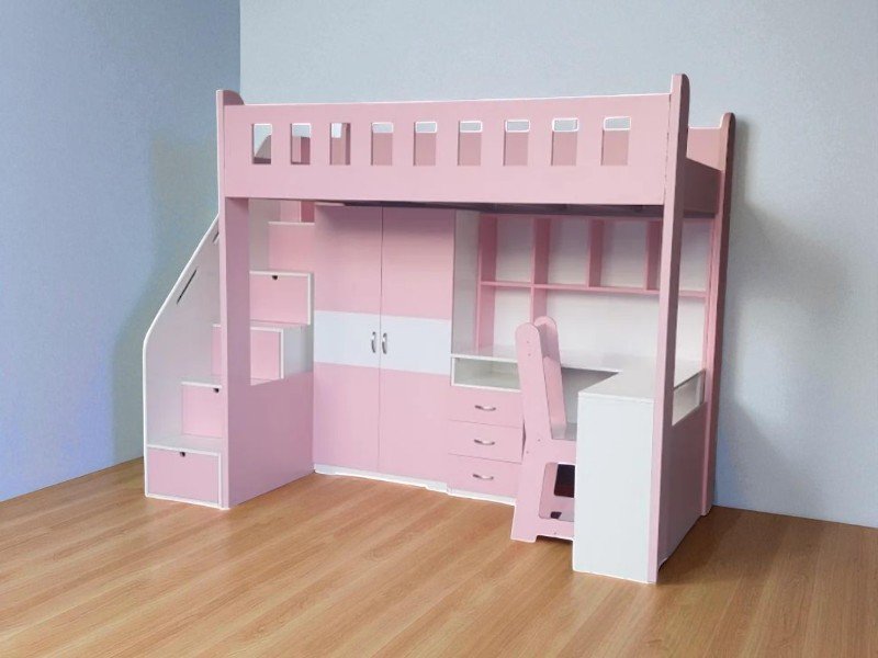 Giường 2 tầng kết hợp bàn học