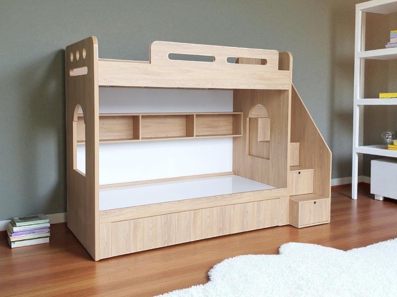 Giường Tầng Gỗ Tiết Kiệm Diện Tích Cho Phòng Nhỏ