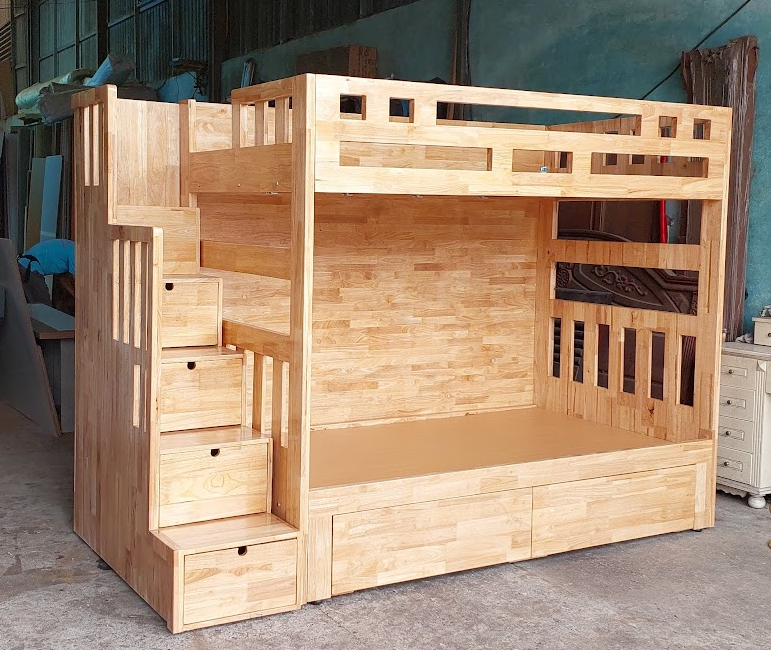 Giường Tầng Gỗ Tiết Kiệm Diện Tích Cho Phòng Nhỏ