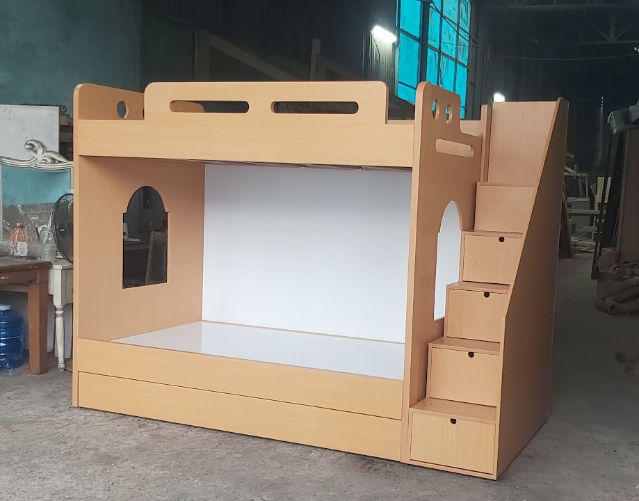 Giường Tầng Gỗ Tiết Kiệm Diện Tích Cho Phòng Nhỏ