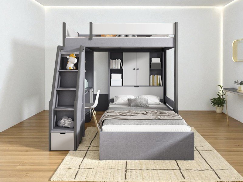 Giường Tầng Gỗ Tiết Kiệm Diện Tích Cho Phòng Nhỏ