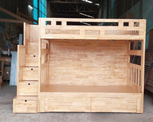 Giường Tầng Gỗ Tự Nhiên Tiện Nghi Cho Trẻ