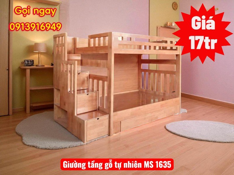 Giường gỗ 2 tầng bền đẹp
