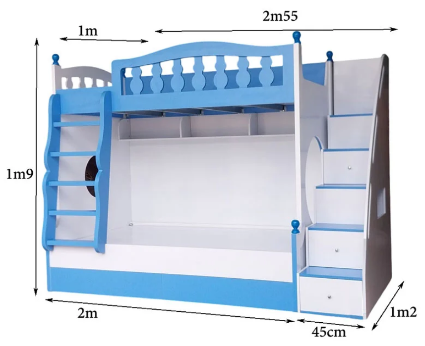 Giường tầng tích hợp ngăn kéo lớn dưới giường
