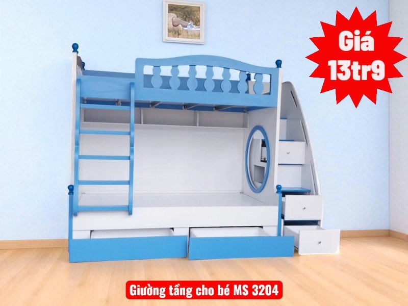 Giường tầng tích hợp ngăn kéo lớn dưới giường