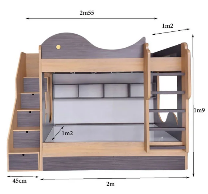 Giường tầng cho bé hình cá heo