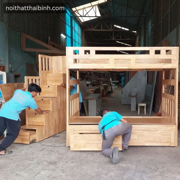 Giường tầng gỗ chắc chắn