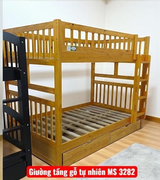 Giường tầng gỗ thông tự nhiên MS 3282