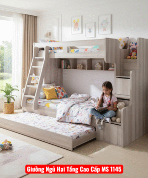 Giường Ngủ Hai Tầng Cao Cấp MS 1145